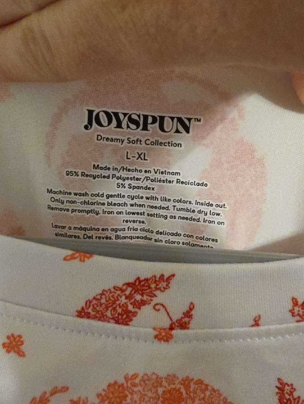 Joyspun Oversized Floral and Crab Print Short Sleeve Sleep Shirt. NWT - Picture 2 of 5